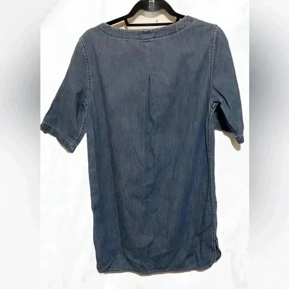 Rag and bone SS western stylish blue denim work casual lace front tunic blouse S - Picture 2 of 5